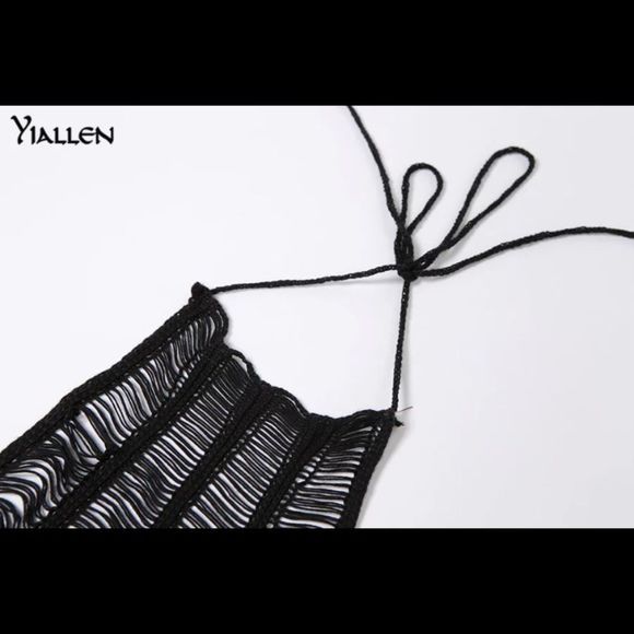 Summer Sexy Hollow Out See Through Sleeveless Beach Cover Long Dress - Picture 4 of 7